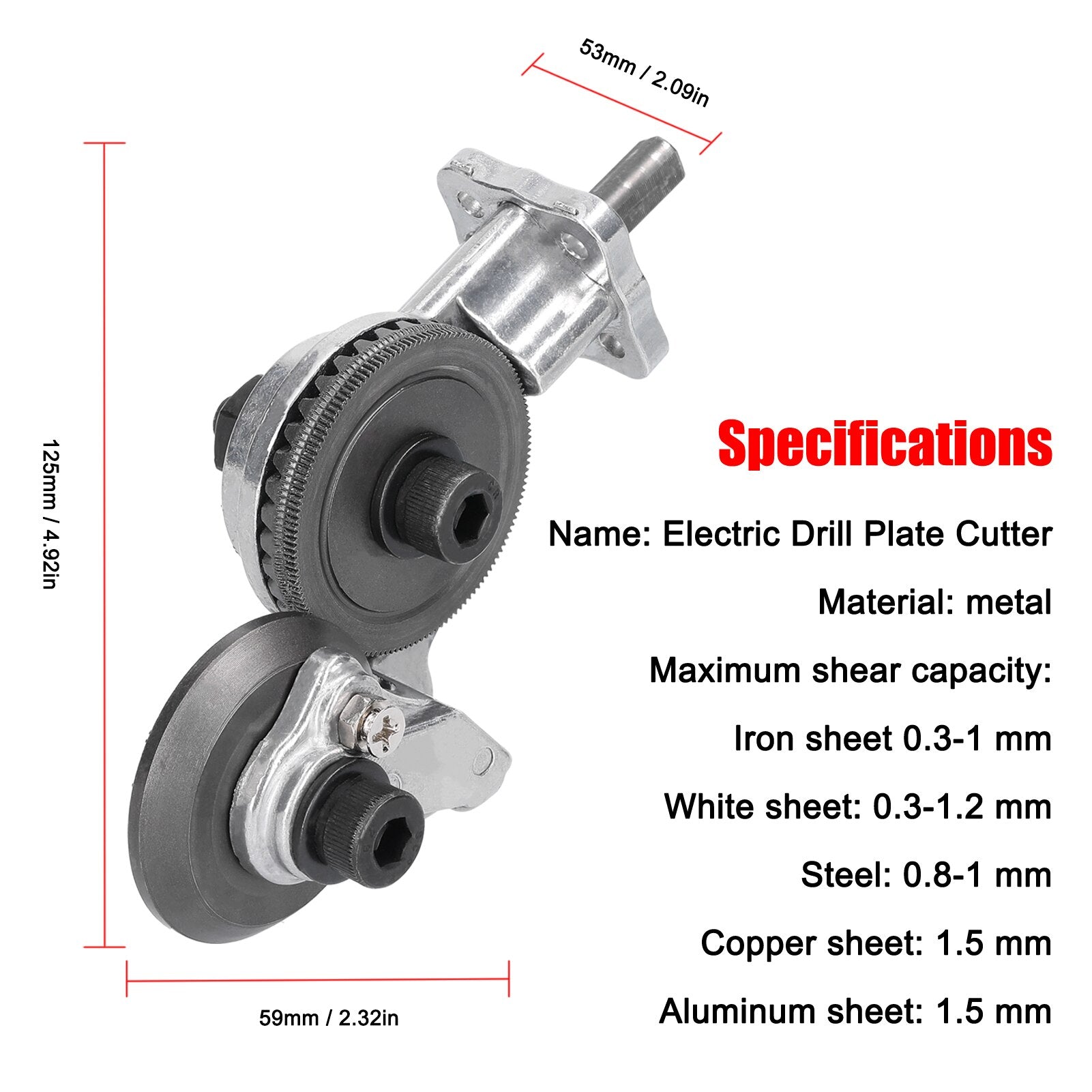 Portable Electric Metal Nibbler Kit