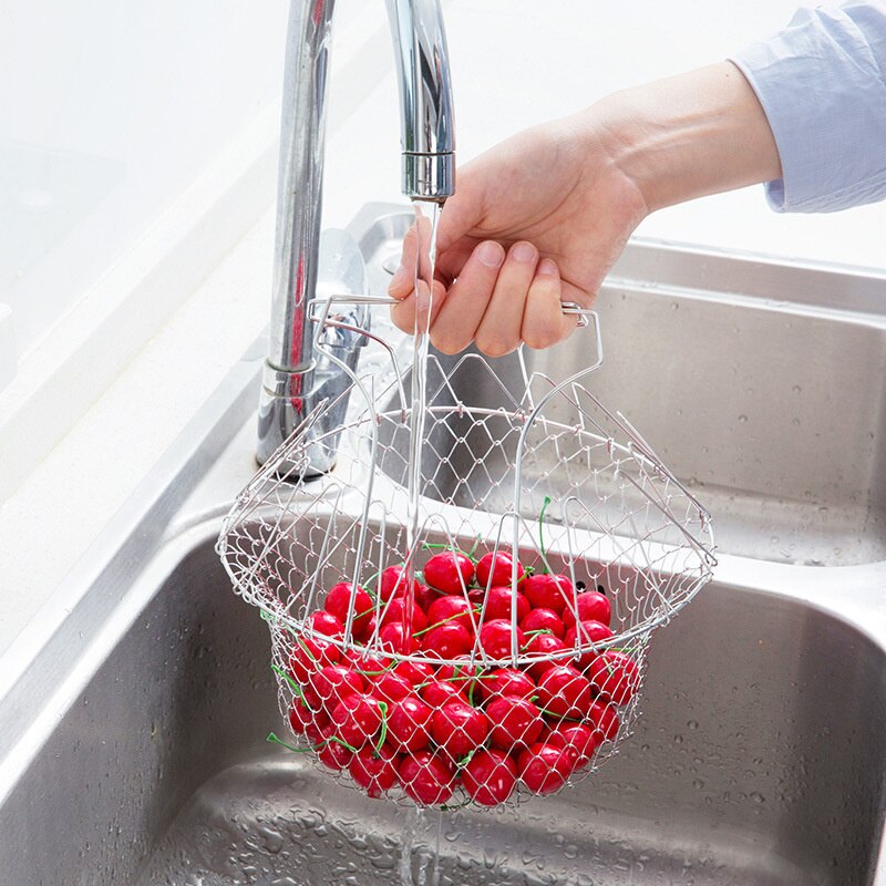 Foldable Basket Frying Drainer