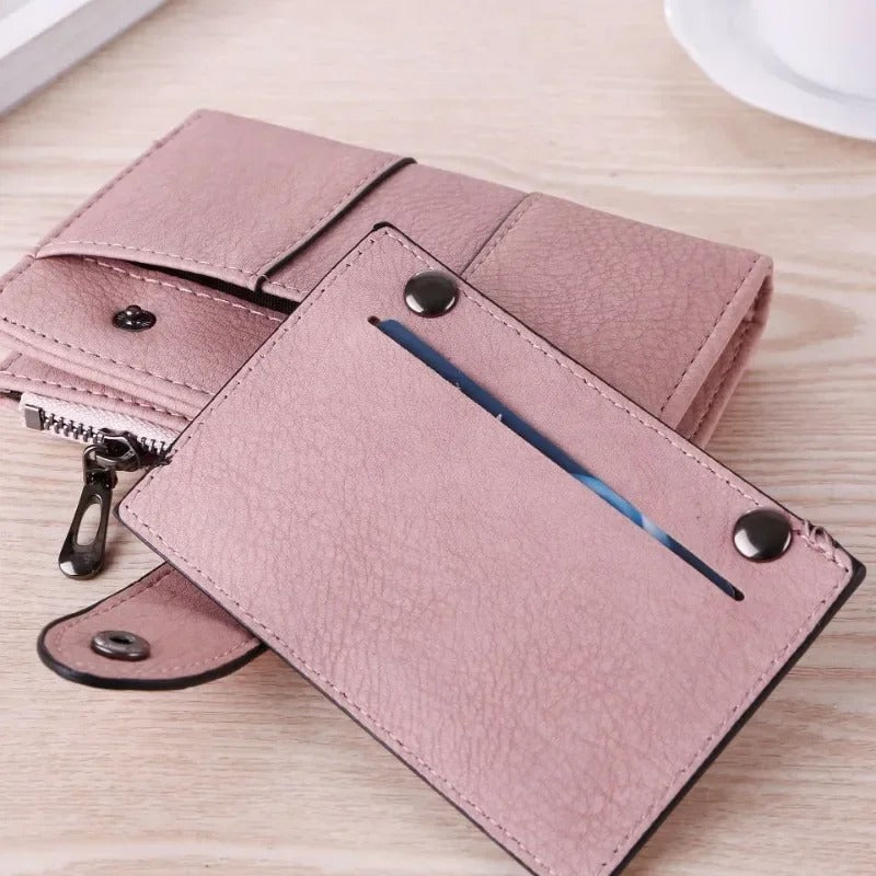 Women's Vegan Leather Multi-Compartment Wallet with Card Holder