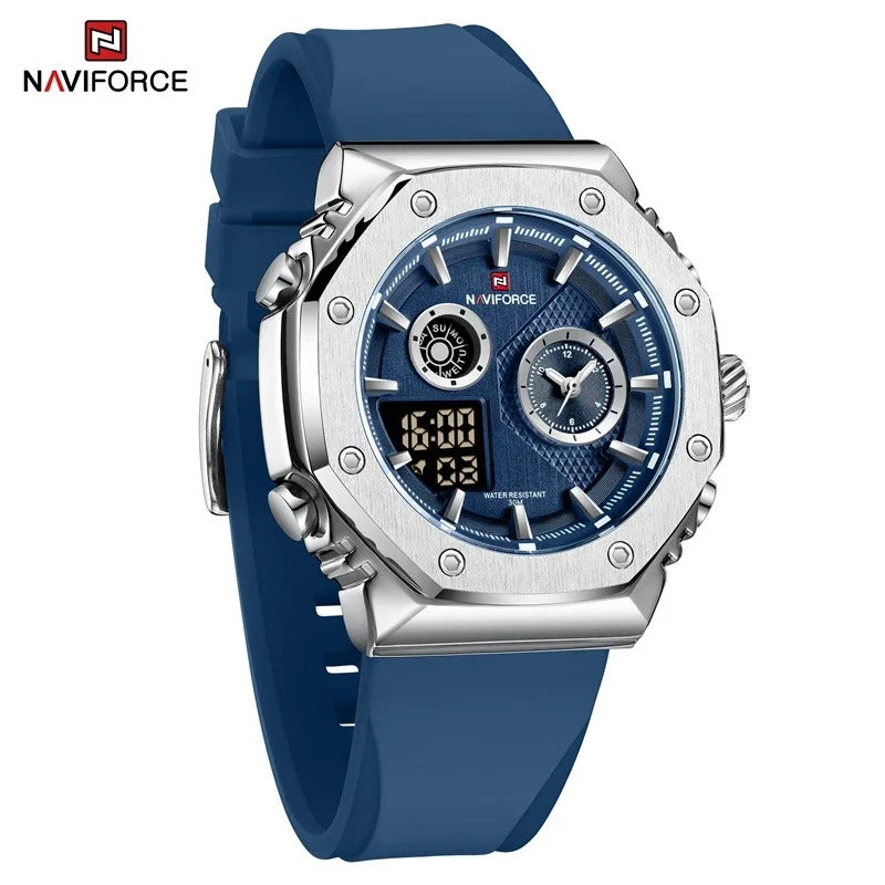 NAVIFORCE Men NF9216T Casual Sport Digital Alarm Luminous Watch