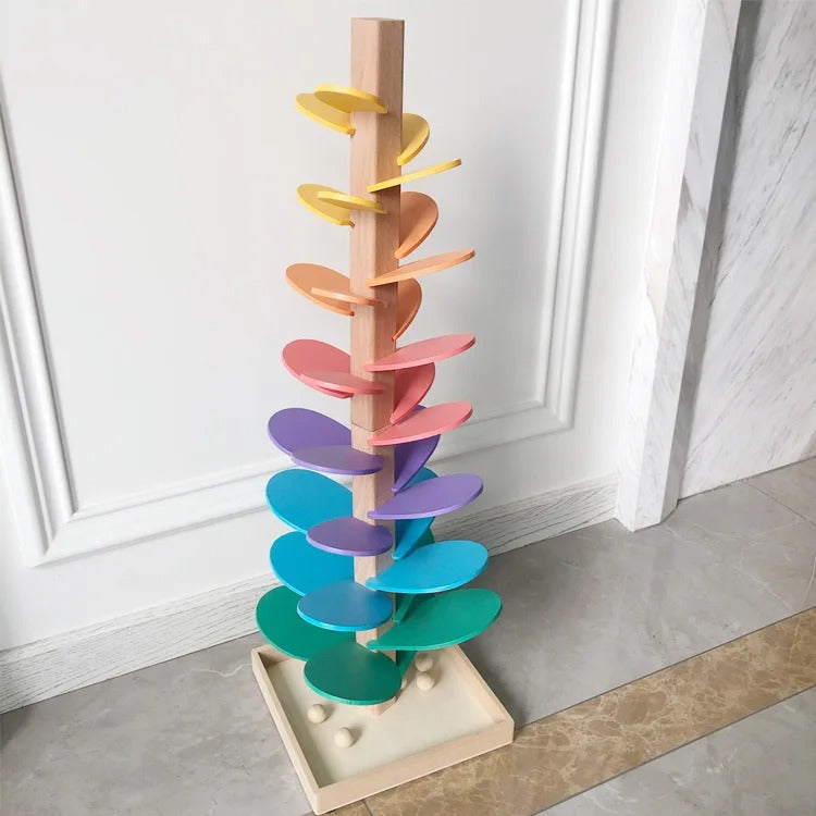 RainbowWhirl Marble Wooden Tower