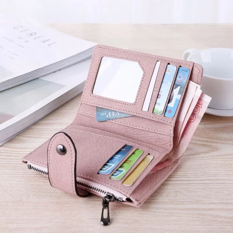 Women's Vegan Leather Multi-Compartment Wallet with Card Holder