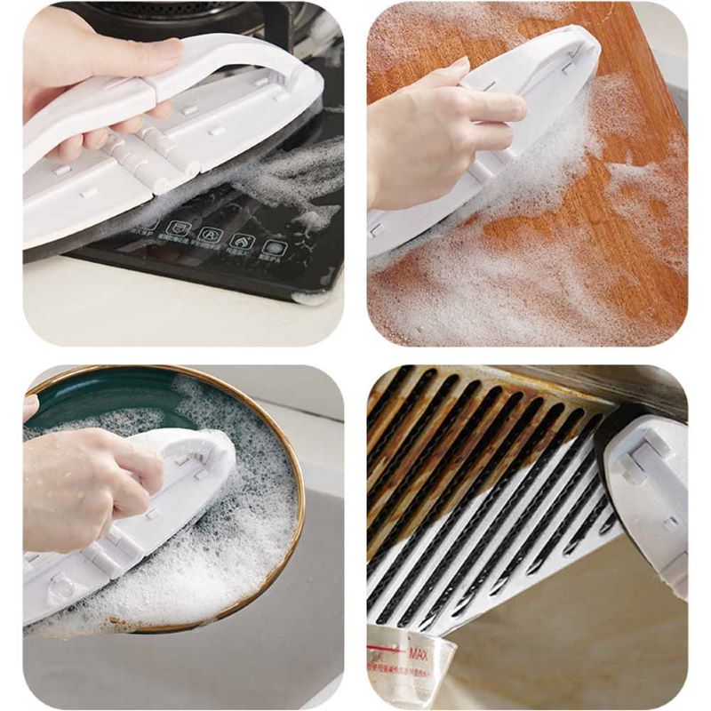 Foldable Hand Cleaner Pro All Rounder For Kitchen & Bathroom Cleaning - Protect Your Hands, Skin & Nails While Cleaning