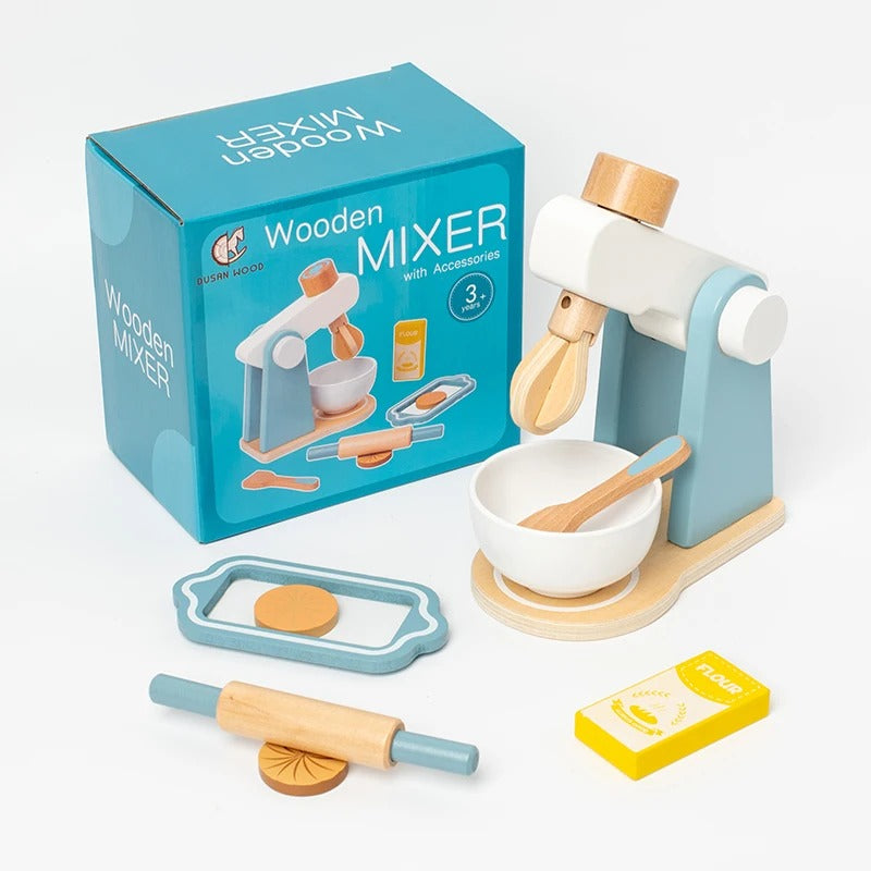 Delightful Wooden Food Processor Toy | Enhance Creativity & Coordination (8pcs)