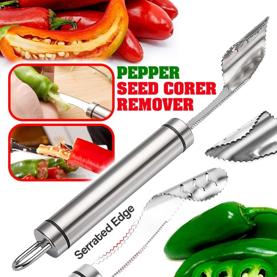 Stainless Steel Pepper Seed Corer Remover