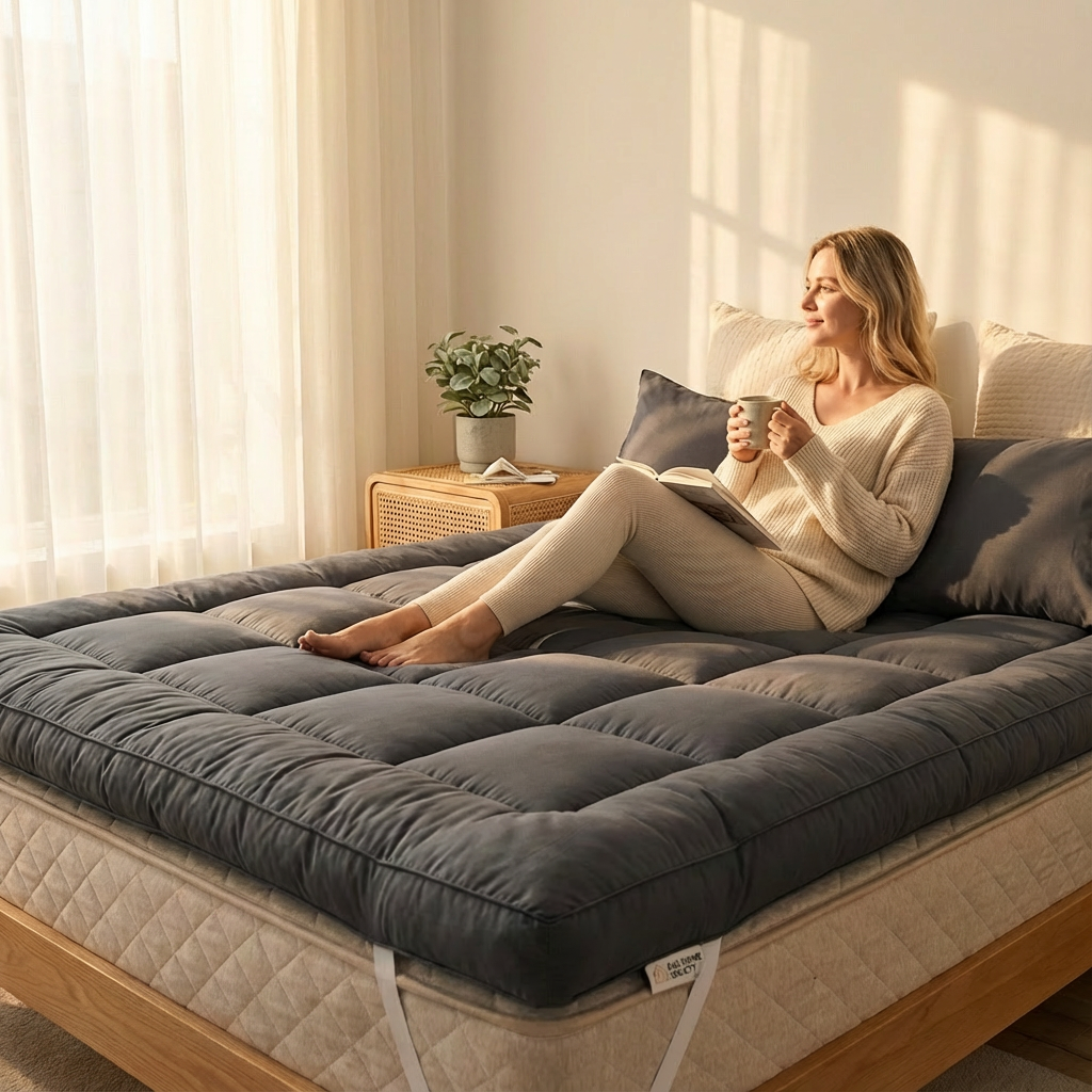 Cooling Bamboo Charcoal Mattress Topper – Clearance Offer
