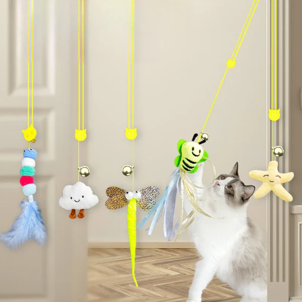 HANGING CAT TOY WITH BELL BALL | ENDLESS FUN & FITNESS