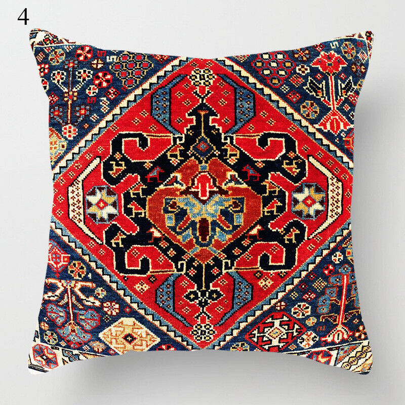 Ethnic Boho Mandala Print Linen Throw Pillow Case Sofa Cushion Cover Home Decor#