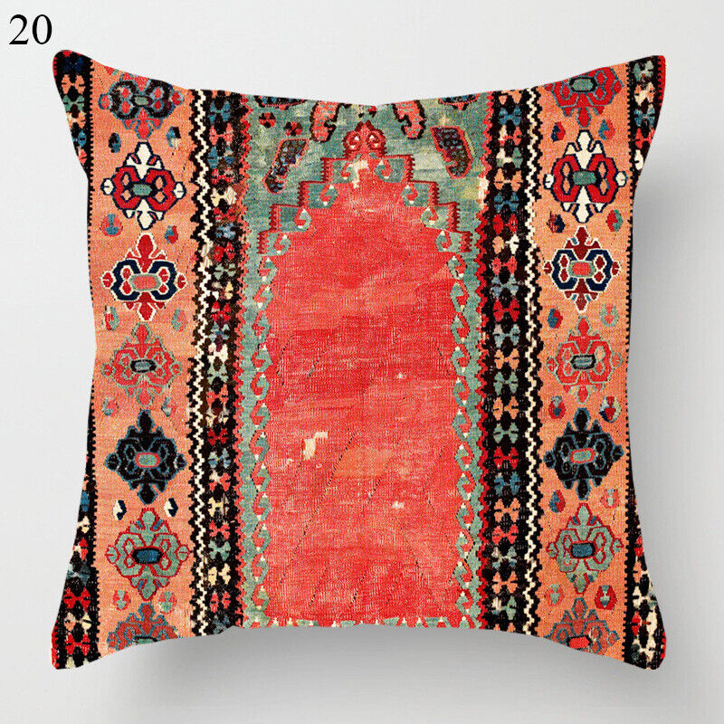 Ethnic Boho Mandala Print Linen Throw Pillow Case Sofa Cushion Cover Home Decor#