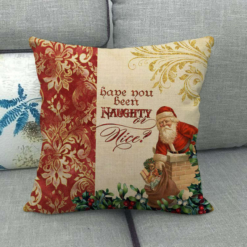 18" Cojines Merry Xmas Couch Throw Pillow Cover Case Home Sofa Decor Pillowslip