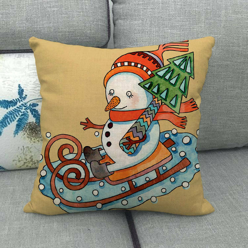 18" Cojines Merry Xmas Couch Throw Pillow Cover Case Home Sofa Decor Pillowslip