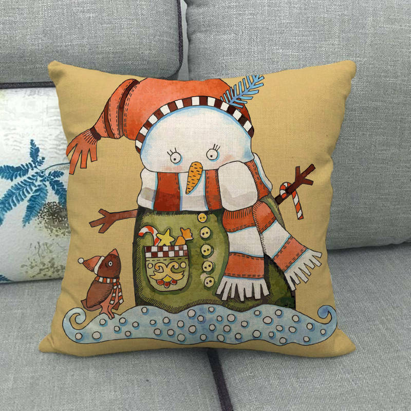 18" Cojines Merry Xmas Couch Throw Pillow Cover Case Home Sofa Decor Pillowslip