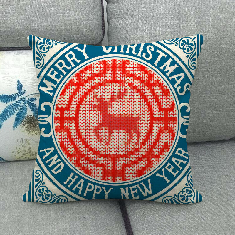 18" Cojines Merry Xmas Couch Throw Pillow Cover Case Home Sofa Decor Pillowslip