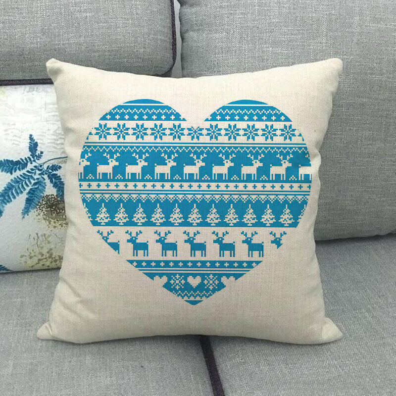 18" Cojines Merry Xmas Couch Throw Pillow Cover Case Home Sofa Decor Pillowslip