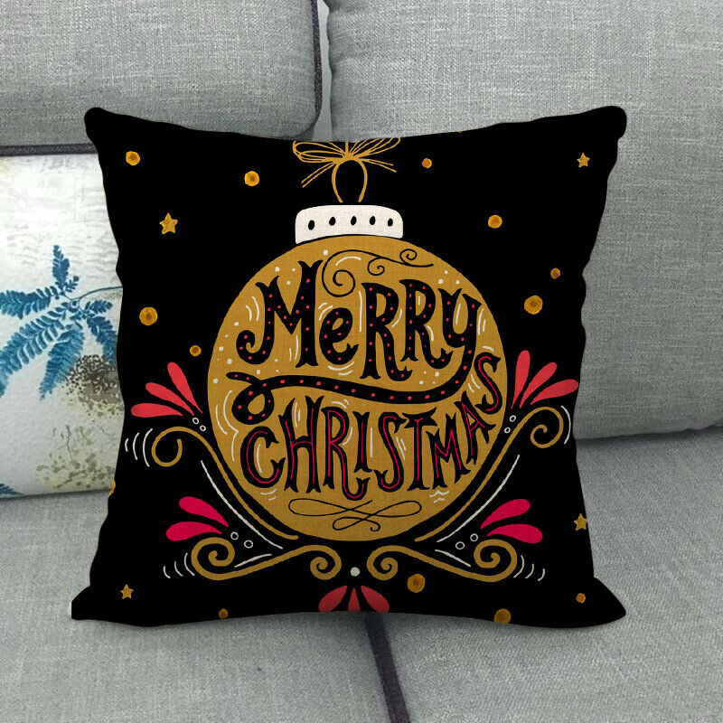 18" Cojines Merry Xmas Couch Throw Pillow Cover Case Home Sofa Decor Pillowslip