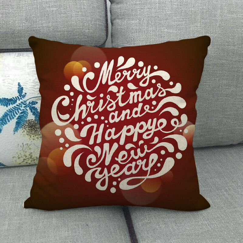 18" Cojines Merry Xmas Couch Throw Pillow Cover Case Home Sofa Decor Pillowslip