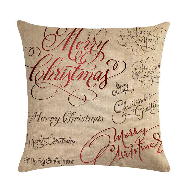 18" Cojines Merry Xmas Couch Throw Pillow Cover Case Home Sofa Decor Pillowslip