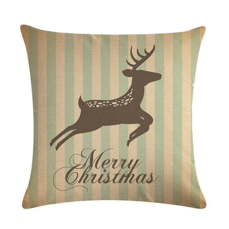 18" Cojines Merry Xmas Couch Throw Pillow Cover Case Home Sofa Decor Pillowslip