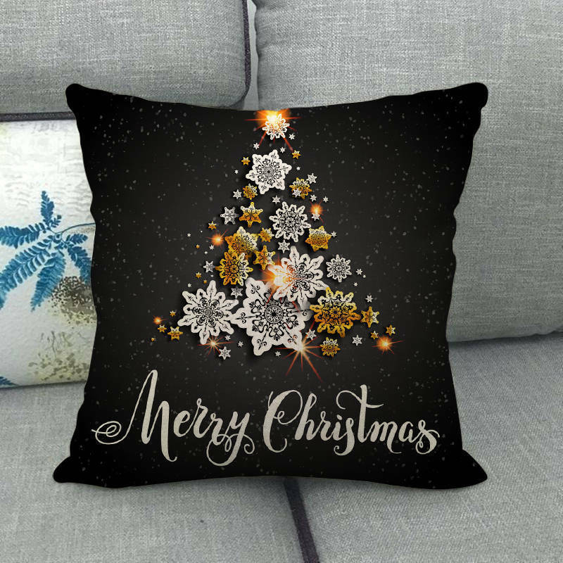 18" Cojines Merry Xmas Couch Throw Pillow Cover Case Home Sofa Decor Pillowslip