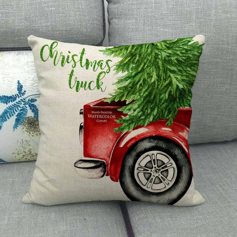 18" Cojines Merry Xmas Couch Throw Pillow Cover Case Home Sofa Decor Pillowslip