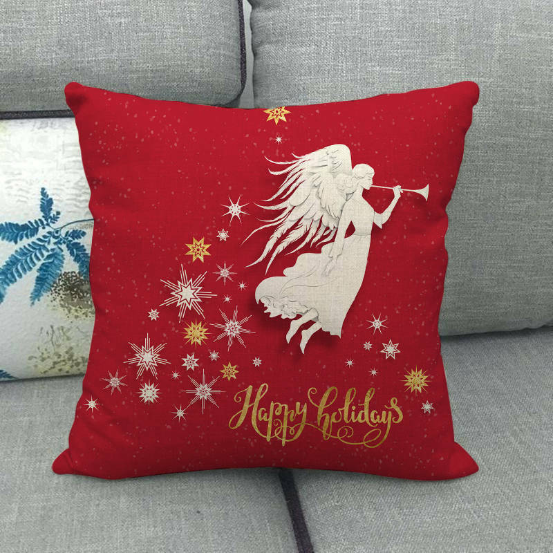 18" Cojines Merry Xmas Couch Throw Pillow Cover Case Home Sofa Decor Pillowslip