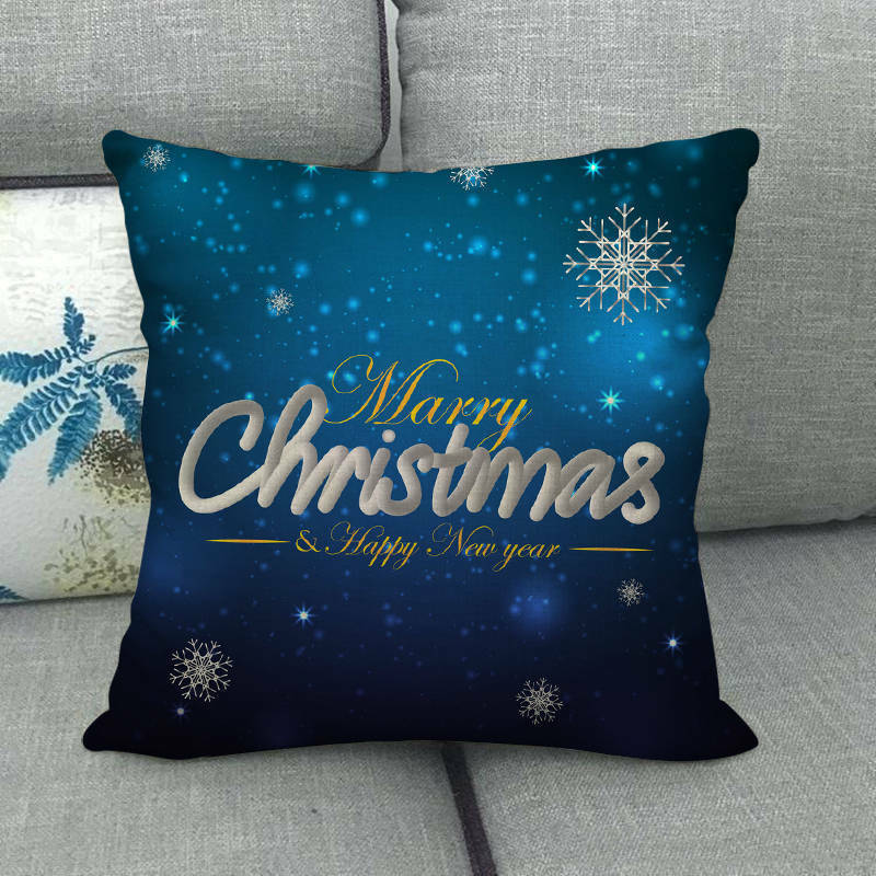 18" Cojines Merry Xmas Couch Throw Pillow Cover Case Home Sofa Decor Pillowslip