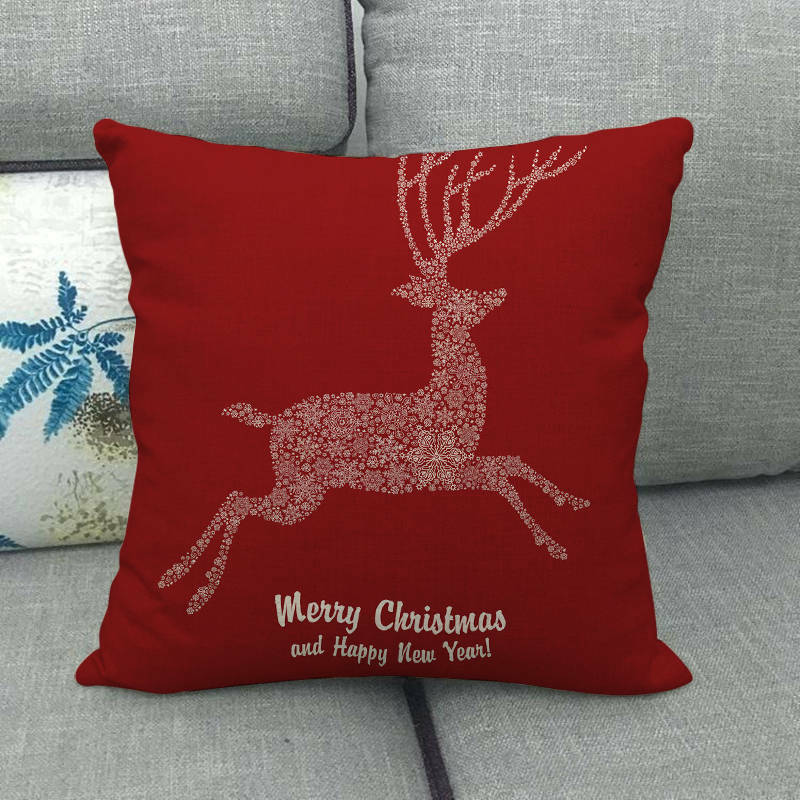 18" Cojines Merry Xmas Couch Throw Pillow Cover Case Home Sofa Decor Pillowslip