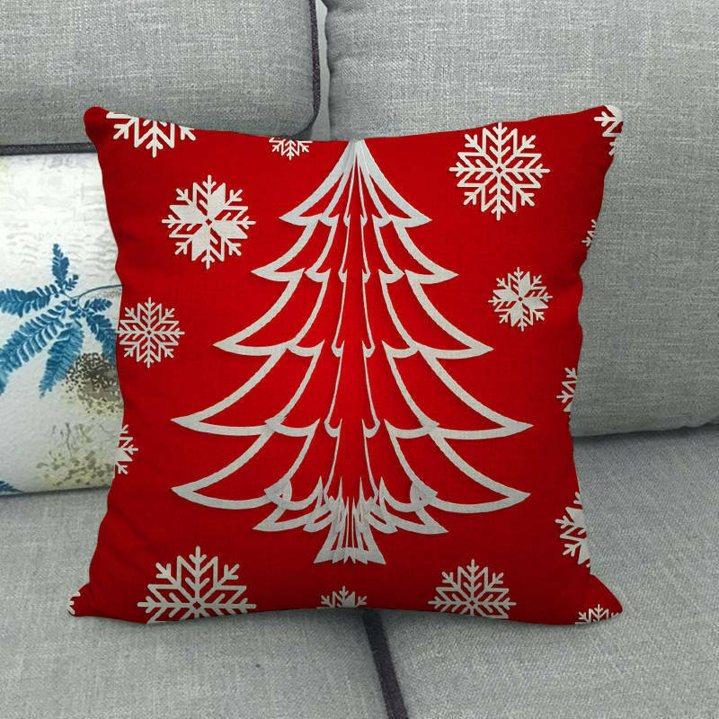 18" Cojines Merry Xmas Couch Throw Pillow Cover Case Home Sofa Decor Pillowslip