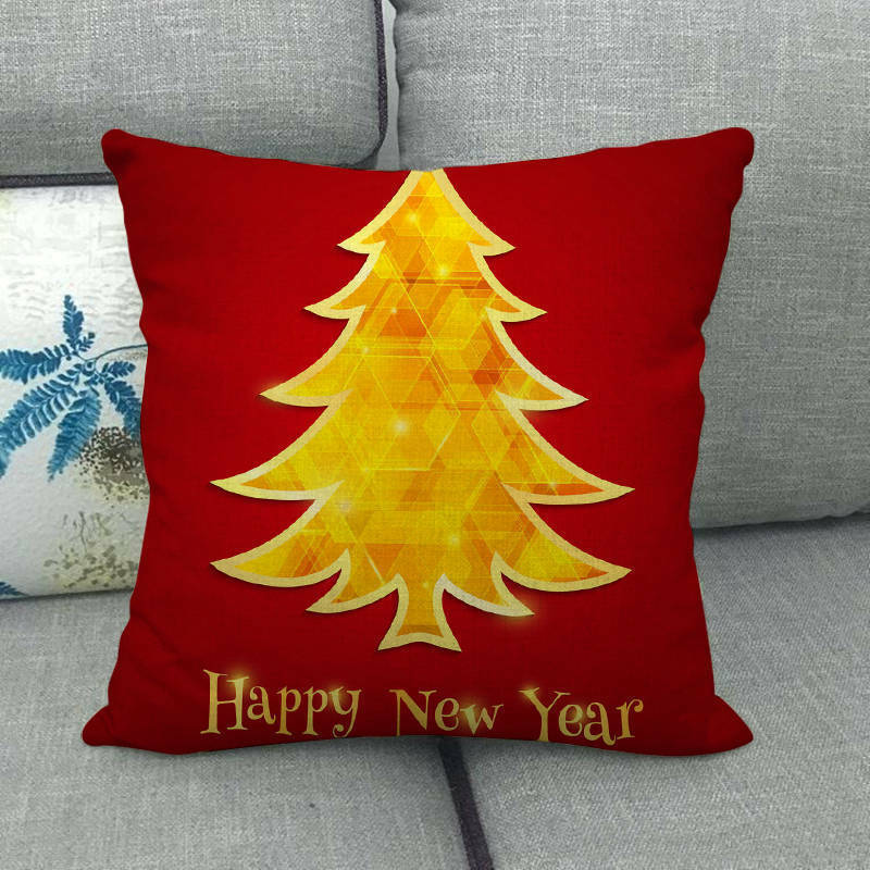 18" Cojines Merry Xmas Couch Throw Pillow Cover Case Home Sofa Decor Pillowslip