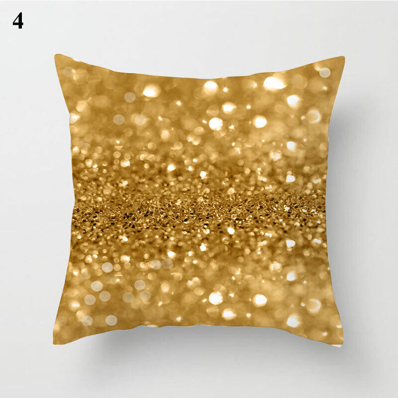 Gold Black Print Cushion Cover Geometric Throw Pillow Case Printed Pillowcase