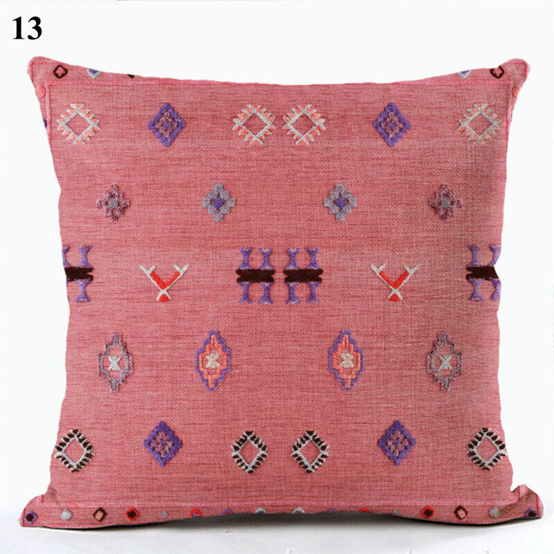 Ethnic Boho Mandala Print Linen Throw Pillow Case Sofa Cushion Cover Home Decor！