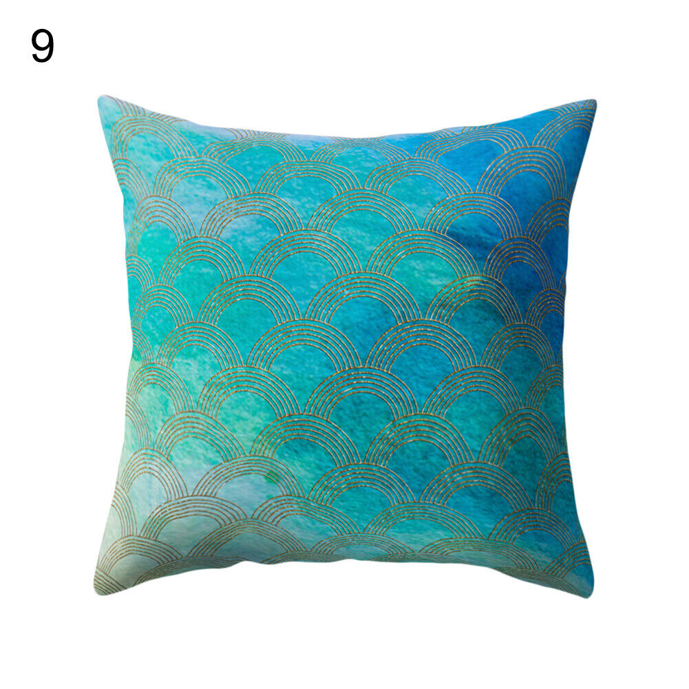 18'' MERMAID-FISH SCALE THROW PILLOW SOFA CUSHION COVER HOME DECOR