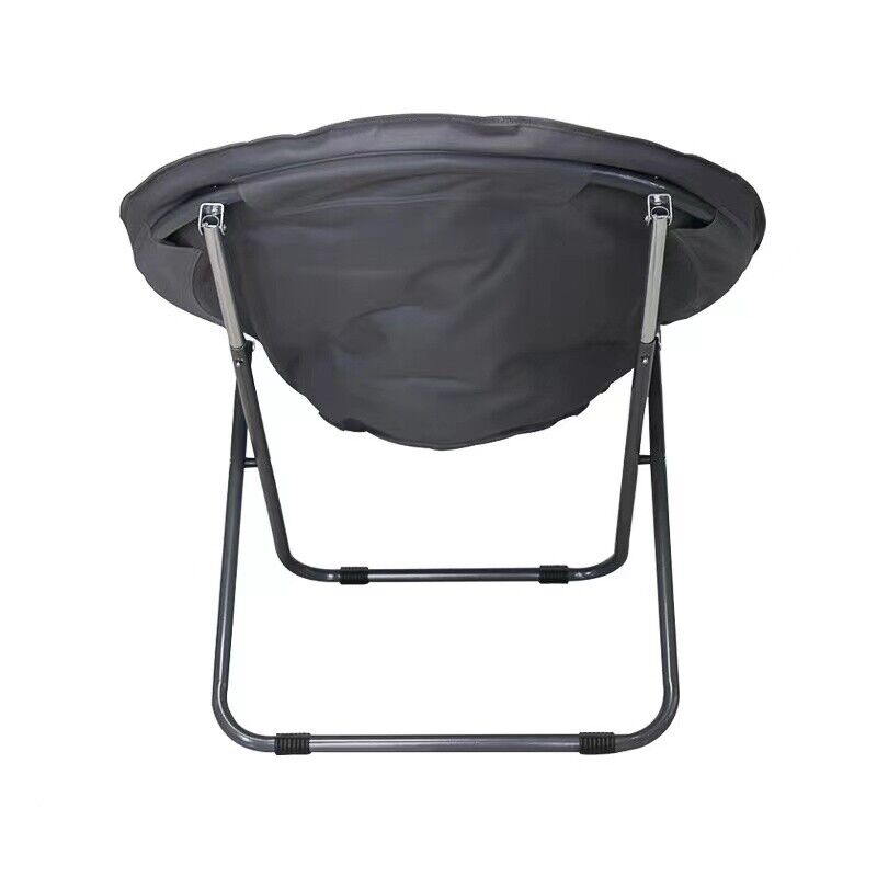 FOLDING CAMPING CHAIR PADDED MOON CHAIR GARDEN OUTDOOR FESTIVAL ROUND CAMPING UK