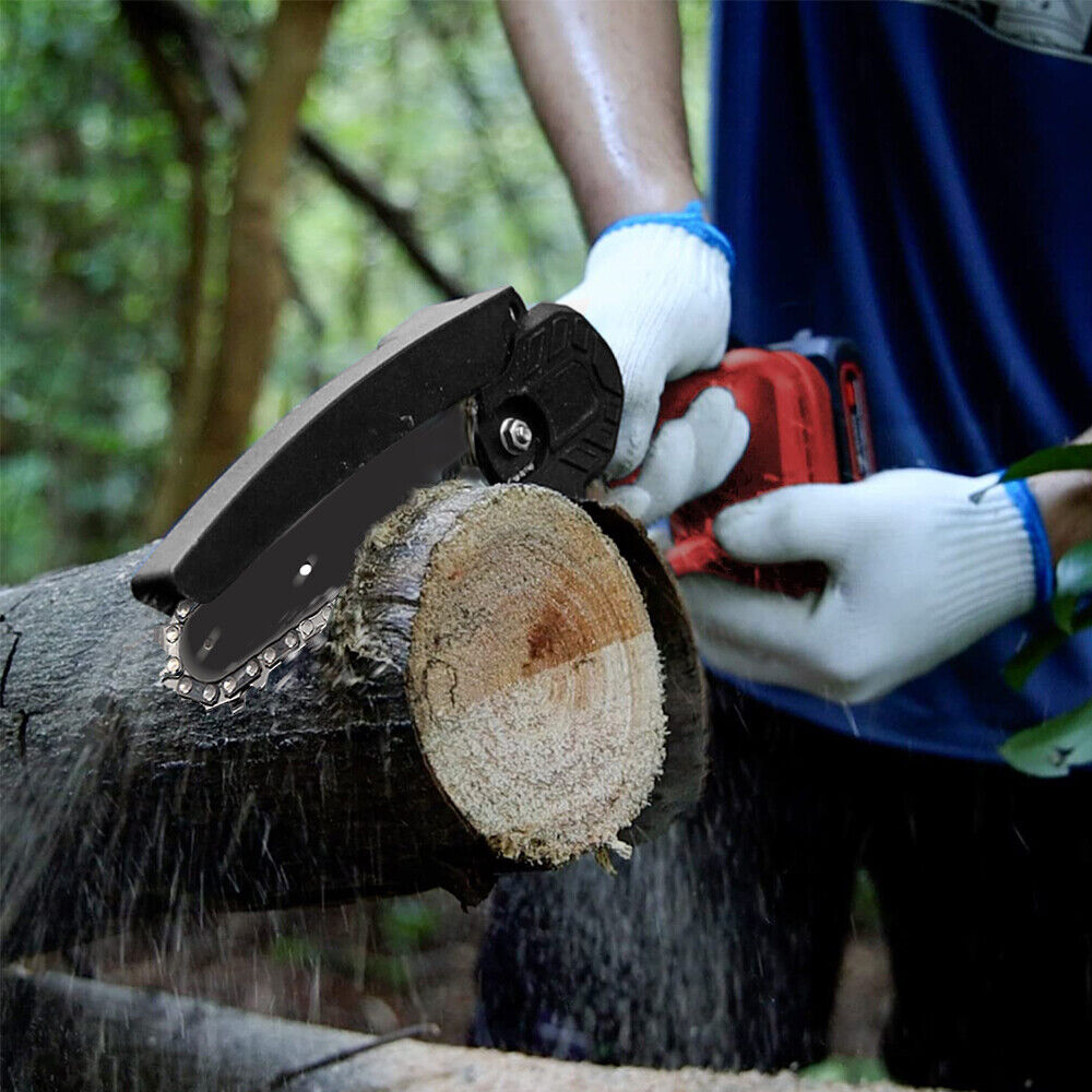 Cordless 6-inch Rechargeable Chainsaw - Ideal for Tree Trimming and Wood Cutting