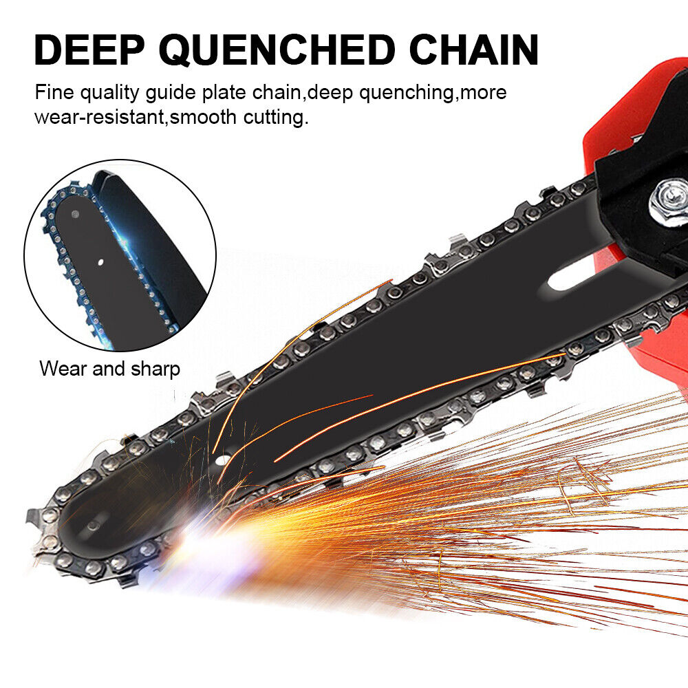 Cordless 6-inch Rechargeable Chainsaw - Ideal for Tree Trimming and Wood Cutting