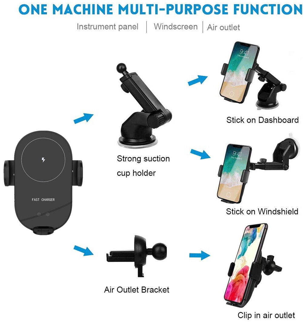 3 in 1 Wireless Car Fast Charger