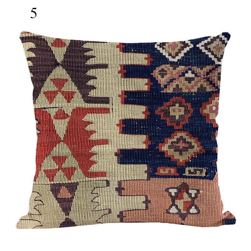 Ethnic Boho Mandala Print Linen Throw Pillow Case Sofa Cushion Cover Home Decor！