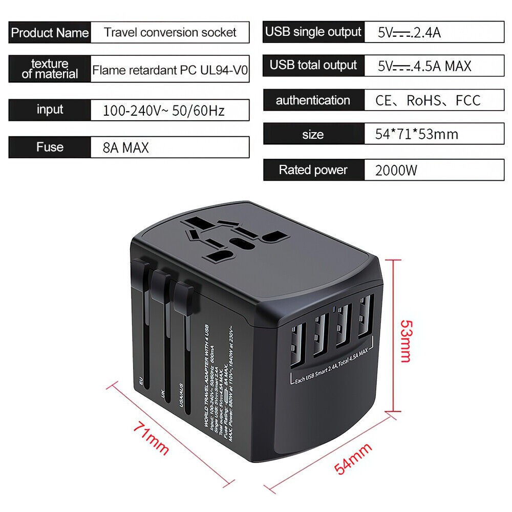 All-in-one Universal Travel Power Adapter