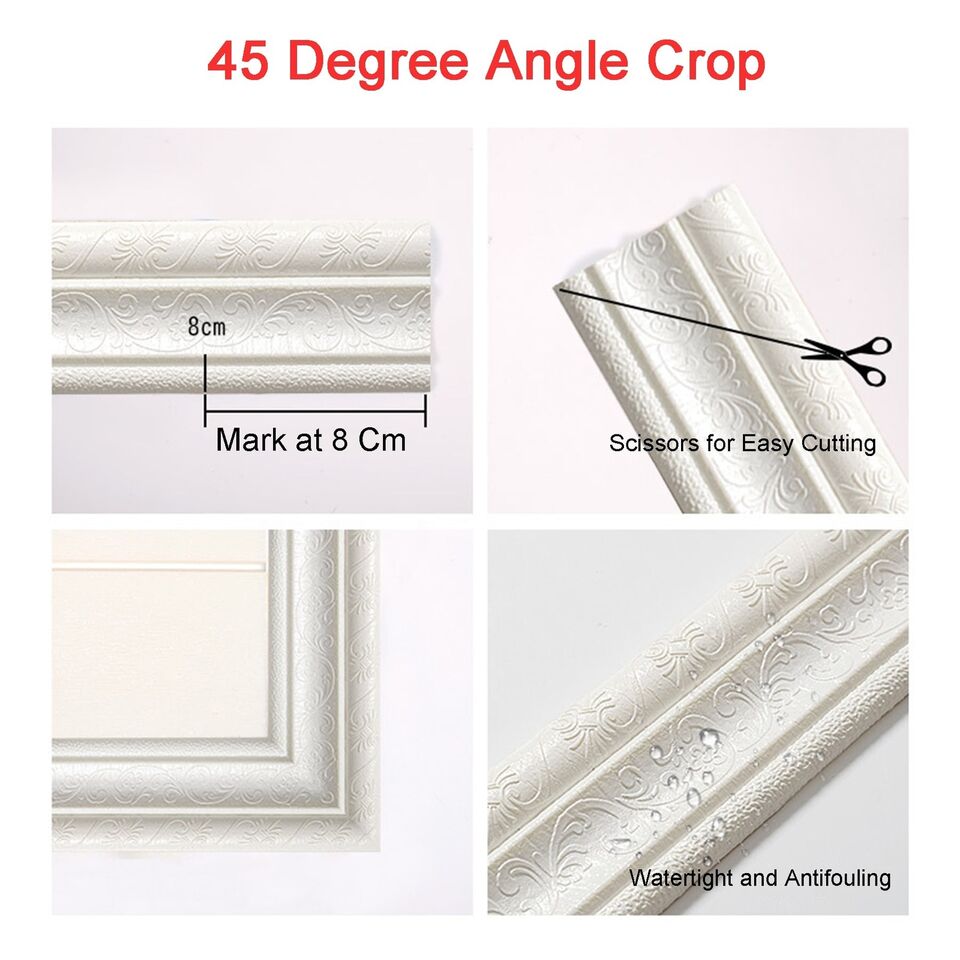 DIY Adhesive 3D Wall Edging - Easy to Stick & Clean