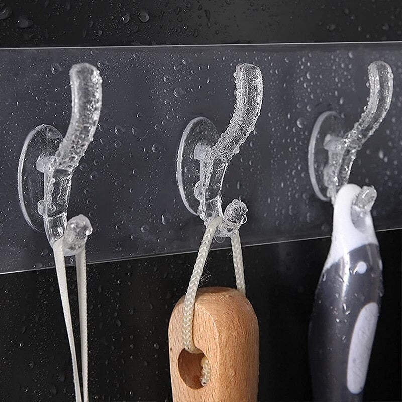 Transparent Wall-mounted 6 Hook