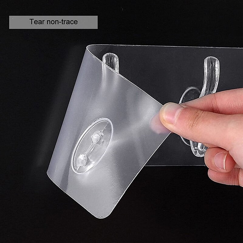 Transparent Wall-mounted 6 Hook