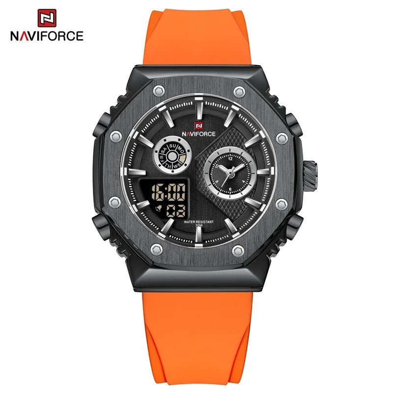 NAVIFORCE Men NF9216T Casual Sport Digital Alarm Luminous Watch