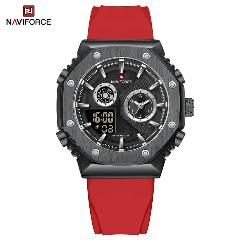 NAVIFORCE Men NF9216T Casual Sport Digital Alarm Luminous Watch