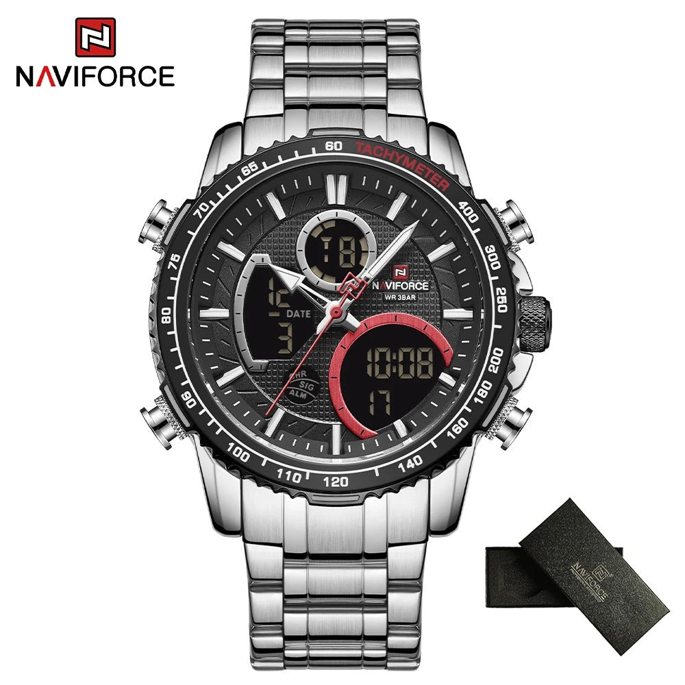 NAVIFORCE Men NF9182 Dual Display Relogio Masculino Watch