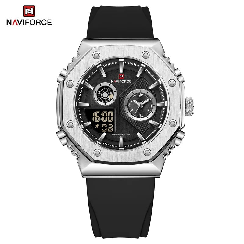 NAVIFORCE Men NF9216T Casual Sport Digital Alarm Luminous Watch