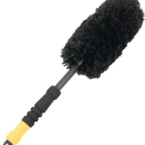 Meguiar'S X1902EU Supreme Microfibre Wheel Brush, Medium, Completely Safe Wheel Cleaning, Black