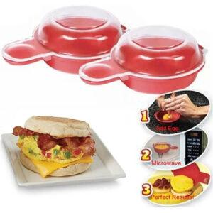 MICROWAVE EGG COOKER (SET OF 2) | QUICK & FLUFFY EGGS IN 1 MINUTE