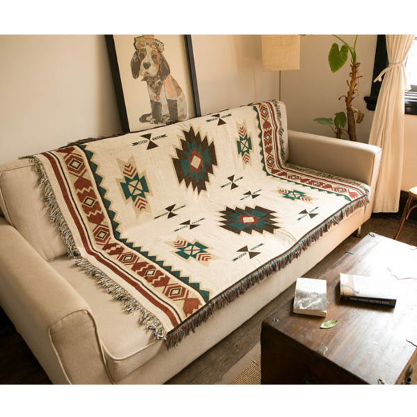 Geometric Aztec Throw Blanket