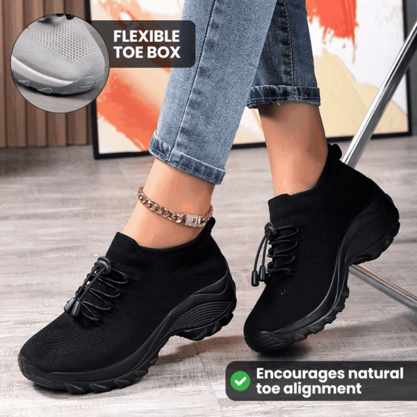 Ortho Stretch Cushion Shoes Women - Black / Purple