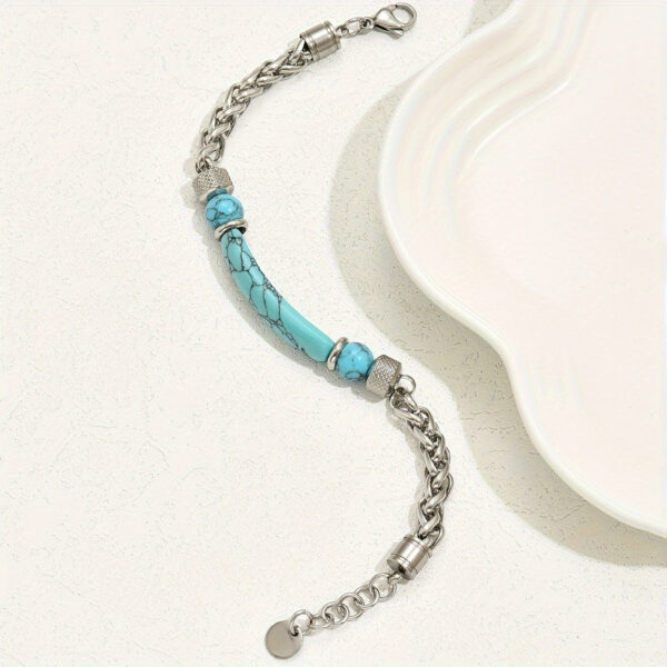 Elegant Silver Turquoise Bracelet
